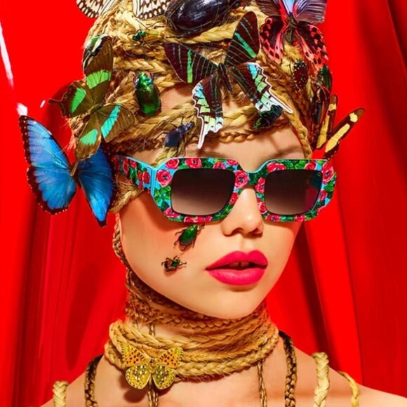 Etnia Barcelona x toilet paper rare flower sunglasses Retro round sunglasses - Picture 2 of 8